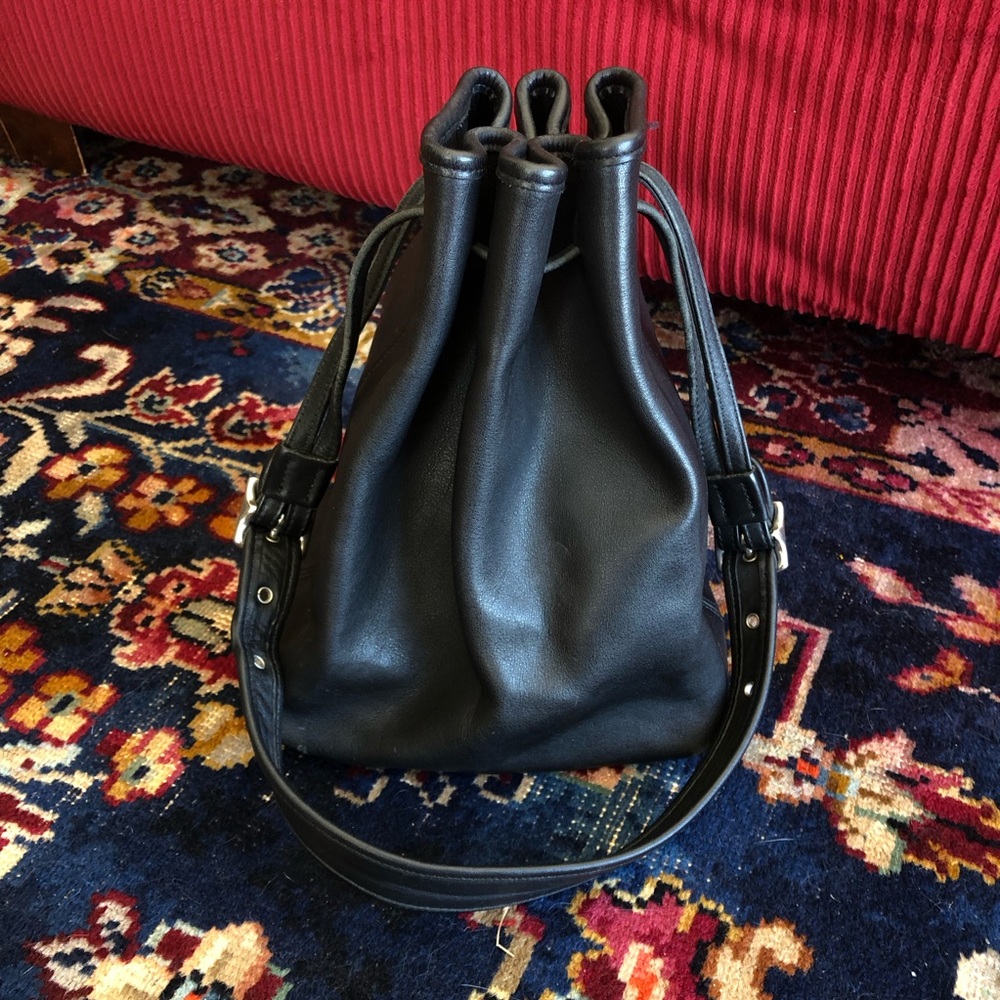 Vintage Coach 9165 Legacy Drawstring Bucket Bag in Black